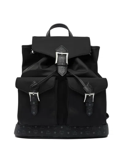 Mcm Black Nylon Backpacks