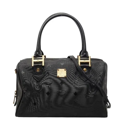 Pre-owned Mcm Black Nylon Leather Handbag Shoulder Bag ()