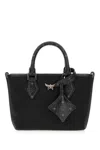 Mcm Sequin-decorated Shoulder Bag In Black