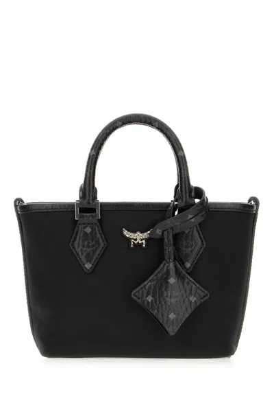 Mcm Black Nylon Mini Aren Handbag