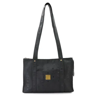 Pre-owned Mcm Black Pvc Handbag Tote Bag ()