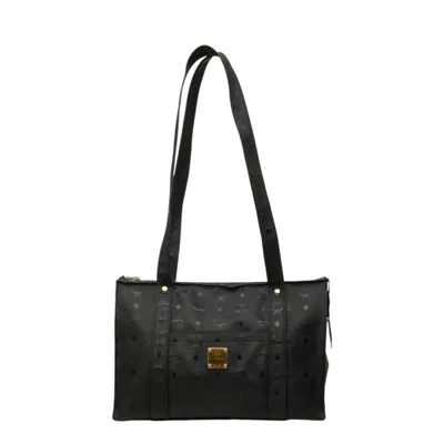 Pre-owned Mcm Black Pvc Shoulder Bag Tote Bag ()
