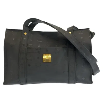 Pre-owned Mcm Black Pvc Shoulder Bag Tote Bag ()