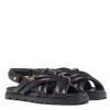 Mcm Women's Quilted Leather Flat Sandals In Black