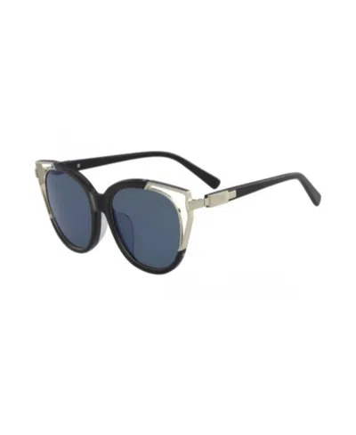 Mcm Black Round Sunglasses In Blue