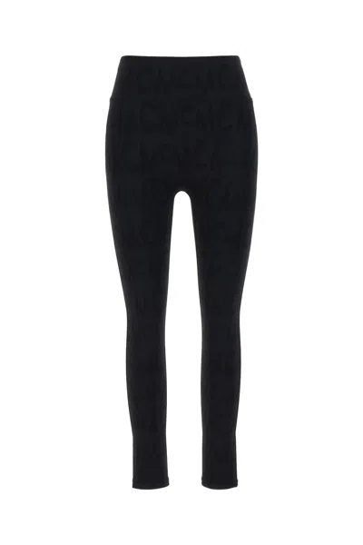 MCM BLACK STRETCH NYLON LEGGINGS