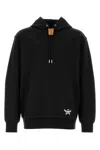 Mcm Stretch Polyester Blend Hooded Sweatshirt In Black