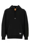 Mcm Stretch Polyester Blend Hooded Sweatshirt In Black