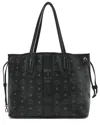Mcm Black Visetos Coated Canvas Liz Reversible Shopper Tote (authentic Pre-loved)