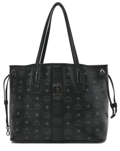 Mcm Black Visetos Coated Canvas Liz Reversible Shopper Tote (authentic Pre-loved)
