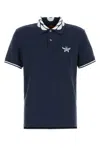 Mcm Navy Blue Stretch Piquet Polo Shirt