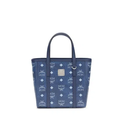 Mcm Blue Fabric Handbag