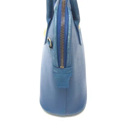 Pre-owned Mcm Blue Leather Handbag Shoulder Bag ()