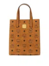 Mcm Canvas Shopping Bag In Brown