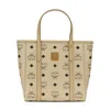 Mcm Mini Tony Printed Canvas Tote Bag In Neutral