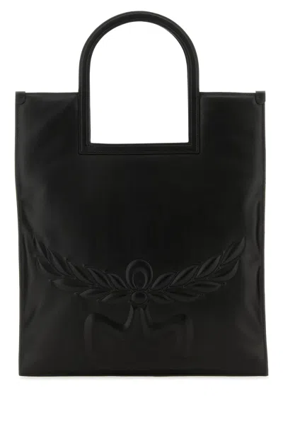 MCM MCM BLACK NAPPA LEATHER AREN SHOPPING BAG