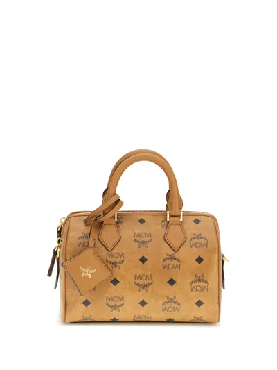 Mcm Boston Ella Handbag In Brown