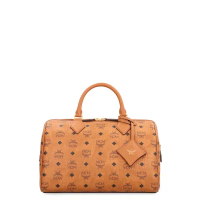 Mcm Brown Ella Boston Medium Duffle Bag
