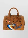 Mcm Ella Boston Rocket-print Monogram Tote Bag In Brown