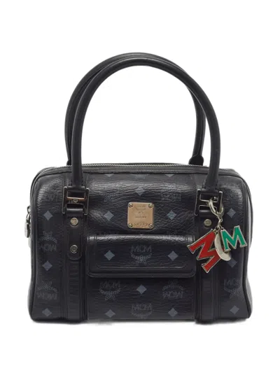 Pre-owned Mcm Boston Zip-fastening Tote Bag In Black