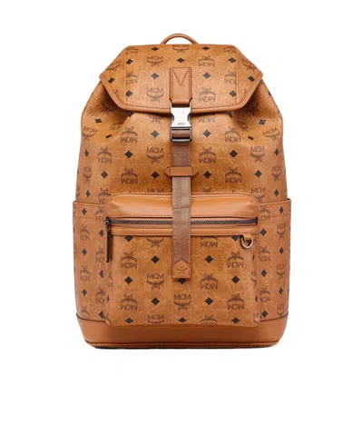 Mcm Brandenburg Backpack In Brown