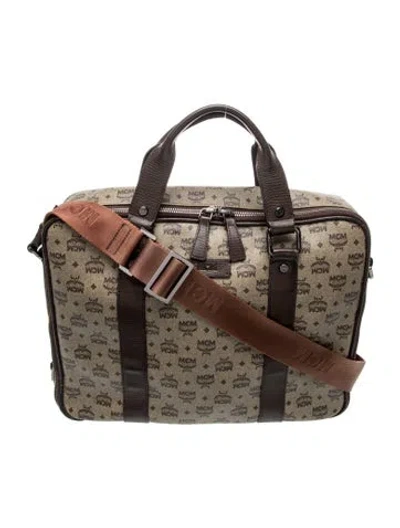 Pre-owned Mcm Briefcase Vintage In Brown