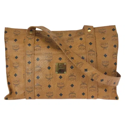 Pre-owned Mcm Brown Camel Pvc Shoulder Bag Tote Bag () In Brown, Camel