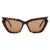 Mcm Brown Cat Eye Ladies Sunglasses Mw0010 52e 54 In Brown