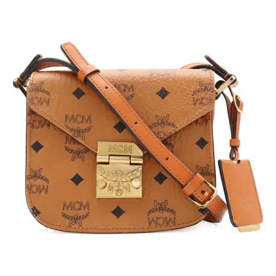 Pre-owned Mcm Brown Coated Canvas Pochette Shoulder Bag ()