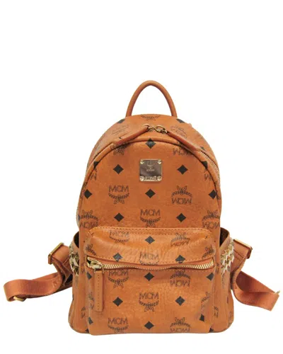 Pre-owned Mcm Brown Coated Canvas Shoulder Bag (authentic Pre-loved)