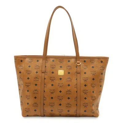Pre-owned Mcm Brown Coated Canvas Shoulder Bag Tote Bag ()