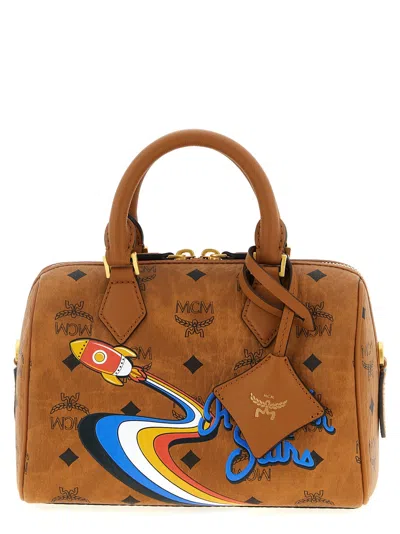 MCM BROWN ELLA BOSTON DUFFLE BAG