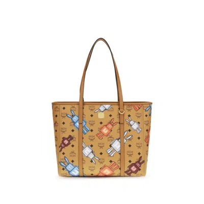 Mcm Brown Fabric Shoulder Bag