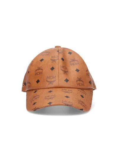 Mcm Brown Logo-print  Baseball Cap