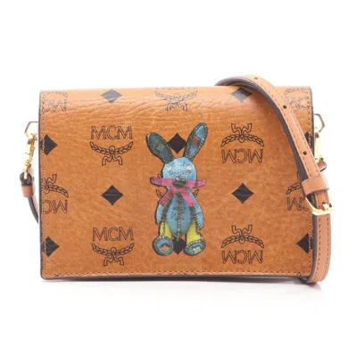 Pre-owned Mcm Brown Multi-color Coated Canvas Leather Handbag Shoulder Bag () In Brown, Multi-color