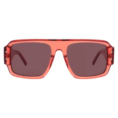 Mcm Brown Navigator Unisex Sunglasses Mw0022 42e 55 In Pink
