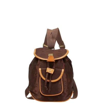 Pre-owned Mcm Brown Nylon Leather Backpack ()