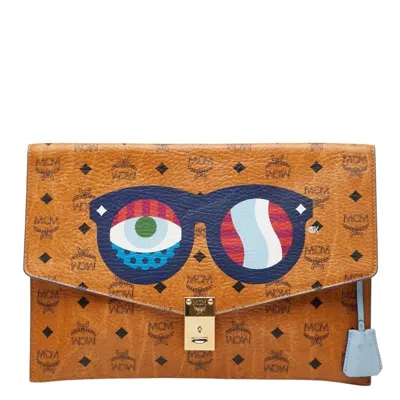 Pre-owned Mcm Brown Pvc Leather Clutch Bag ()