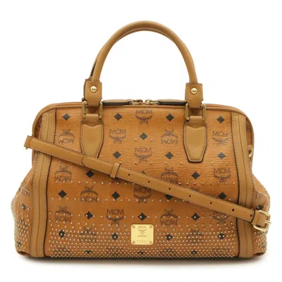 Pre-owned Mcm Brown Pvc Leather Handbag Shoulder Bag ()