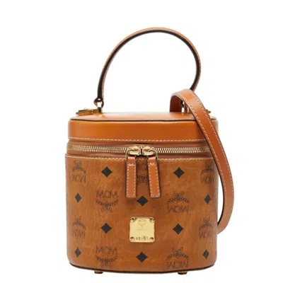Pre-owned Mcm Brown Pvc Leather Handbag Shoulder Bag Vanity Bag ()