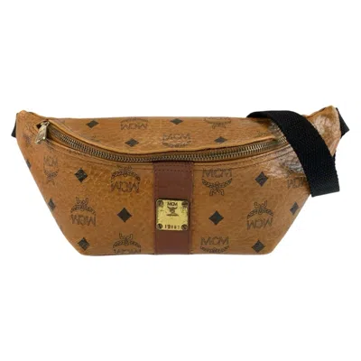 Pre-owned Mcm Brown Pvc Pouch Sling Bag ()