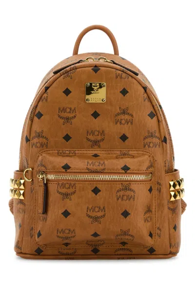 Mcm Brown Stark Mini Backpack