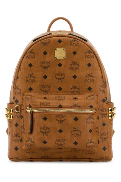 Mcm Brown Stark Small Backpack