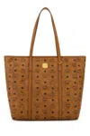 Mcm Women Printed Canvas Medium Toni Shopping Bag In Brown
