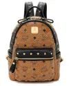 Mcm Brown Visetos Mini Studded Backpack (authentic Pre-loved)