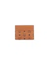 Mcm Brown Wallet With Embossed Pattern In Brown