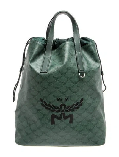 Pre-owned Mcm Bucket Bag In Green