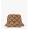 Mcm Bucket Hat In Lauretos Raffia Jacquard In Brown
