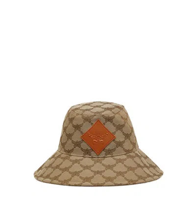 Mcm Bucket Hat With Laurel Monogram In Brown