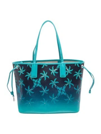 Pre-owned Mcm Calf Leather Liz W/ Tags In Blue